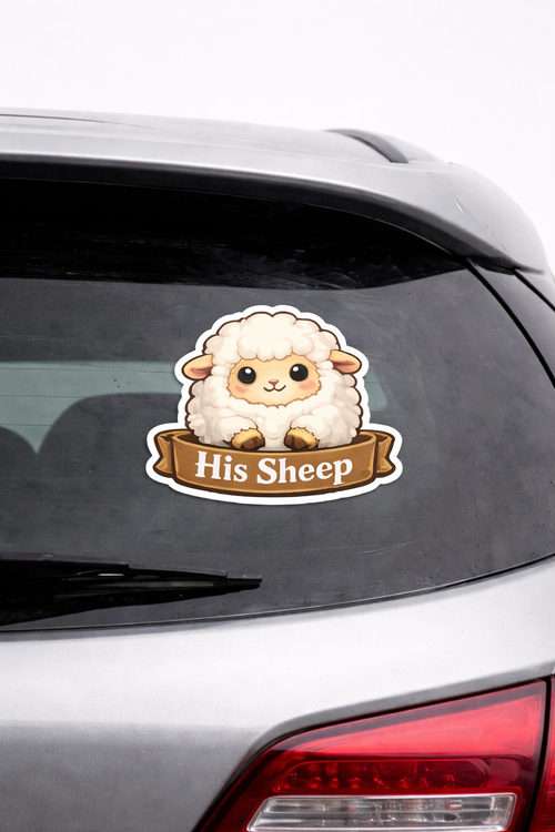 His Sheep Vinyl Sticker