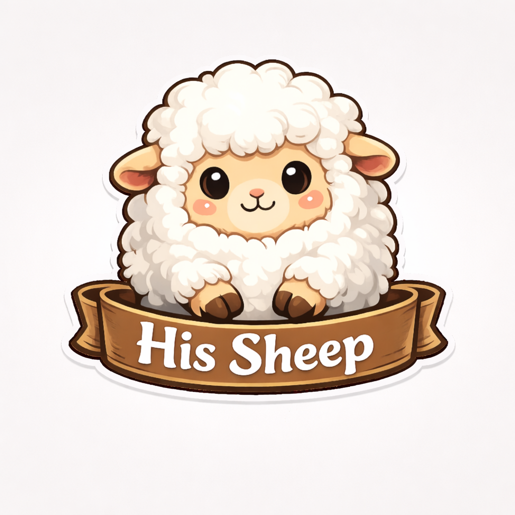 His Sheep Vinyl Sticker
